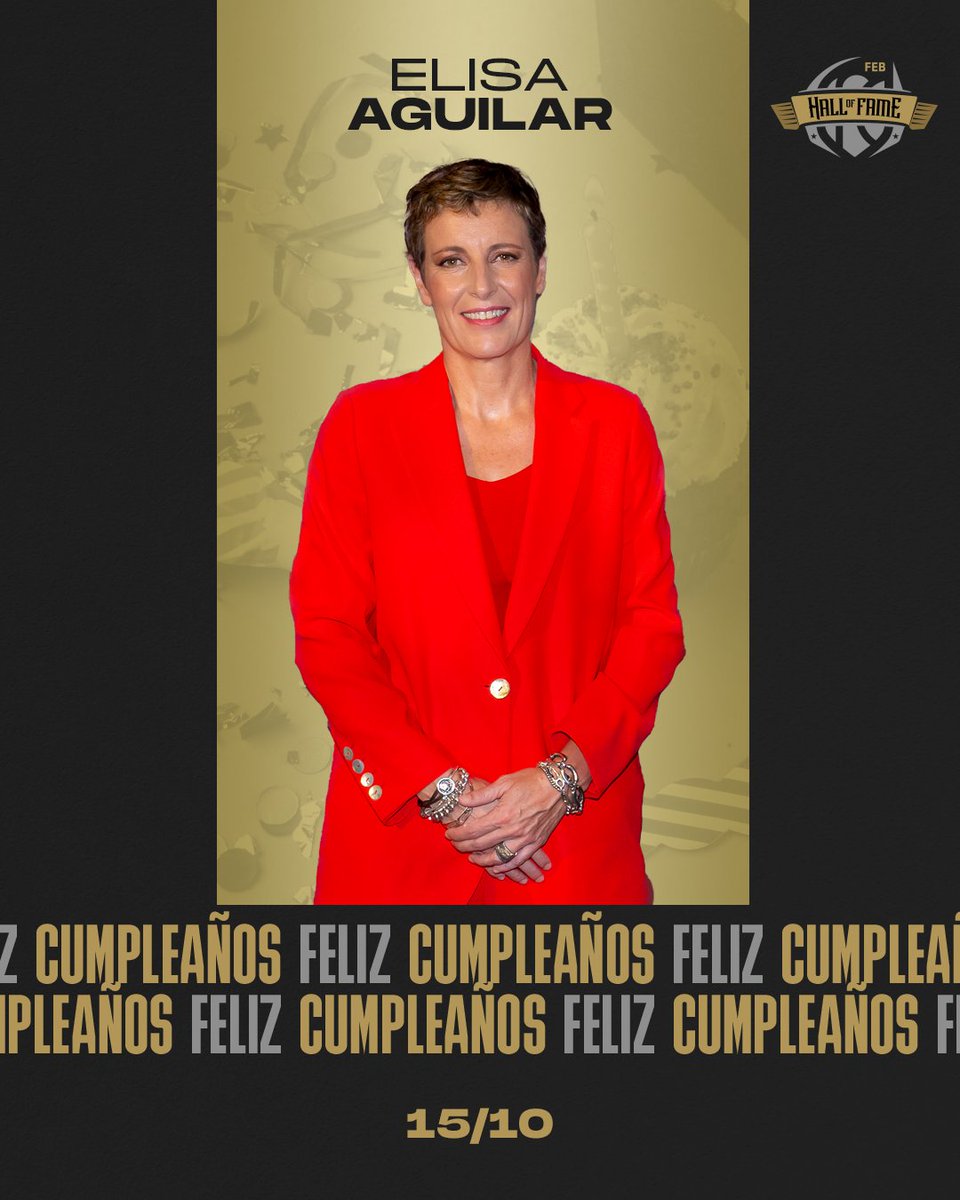📆 Hoy celebramos el cumple de toda una LEYENDA de #LaFamilia y ahora Presidenta de la #FEB 🥳

🎂 Muchas FELICIDADES, <a href="/eaguilar10/">Elisa Aguilar</a> 🎂

#SomosEquipo
