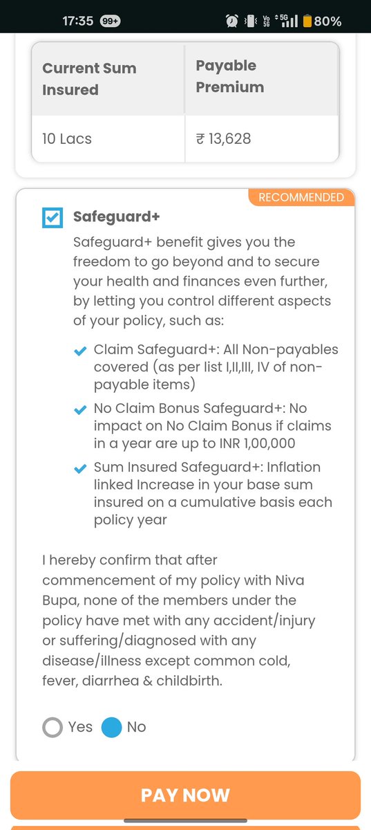 kuntesagar1997's tweet photo. @Niva_Bupa @NivaBupaSupport my policy due for renewal. I opted for reassure 2.0 plan. The plan features is until policy claim premium is locked. Now this year the premium should be without GST. But @Niva_Bupa charging 13626 on which basis ?

@nsitharaman @nsitharamanoffc https://t.co/LQE05OFTK7