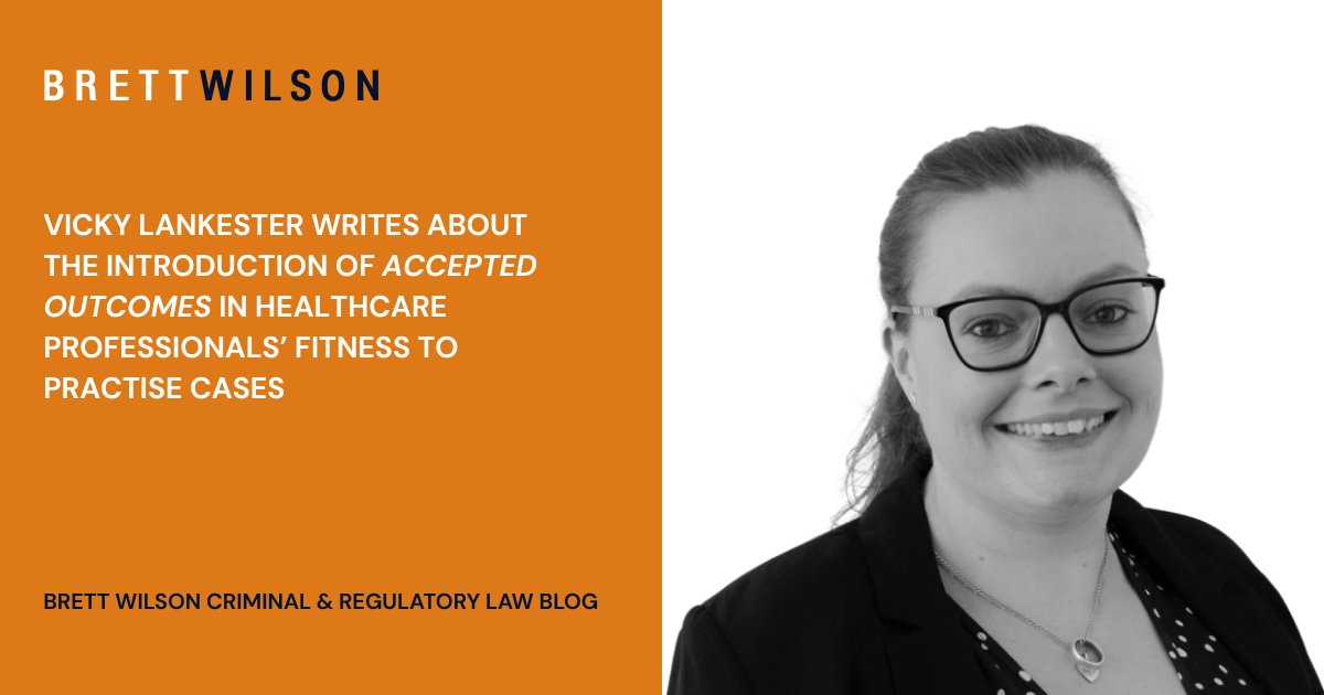 Vicky Lankester discusses changes to the regulatory regime for healthcare professionals -brettwilson.co.uk/the-introducti…