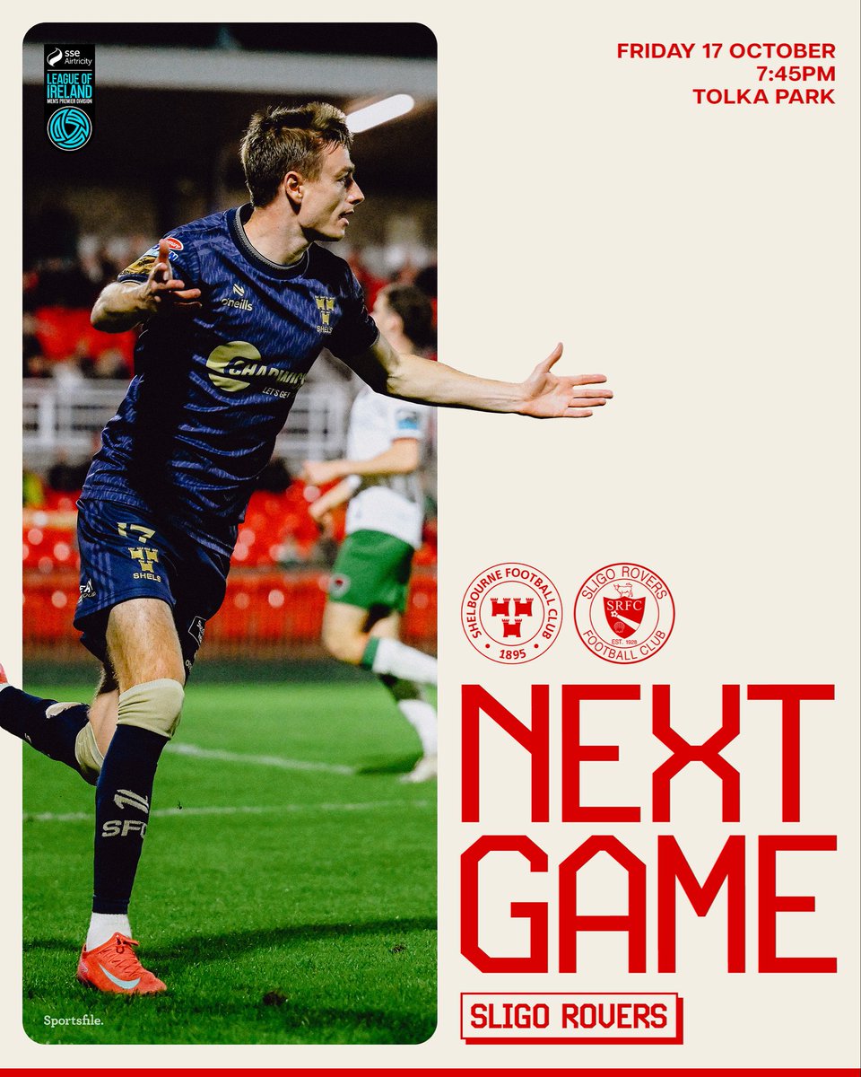 shelsfc's tweet image. 𝗡 𝗘 𝗫 𝗧 𝗚 𝗔 𝗠 𝗘 | Sligo Rovers (H) 

Bring the noise to Tolka Park this Friday as the the battle for Europe continues 🇪🇺

🆚 | Sligo Rovers
📍 | Tolka Park
📆 | October 17th
⏰ | 7:45pm
📺 | Live on LOITV
🎟️ | Tickets link, shelbournefc.ie/match-tickets/… 📲

#DublinsFinest |…
