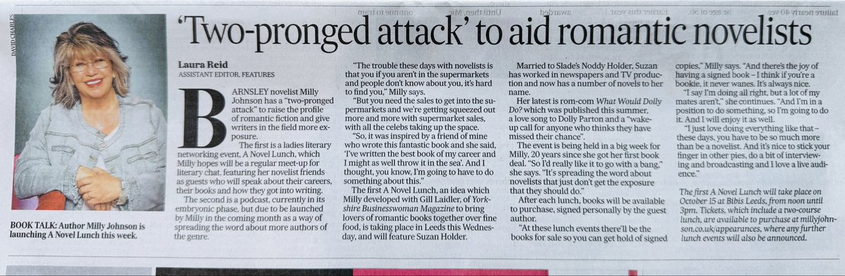 📚✍️Milly Johnson ✒️🐕🐈‍⬛ tweet media