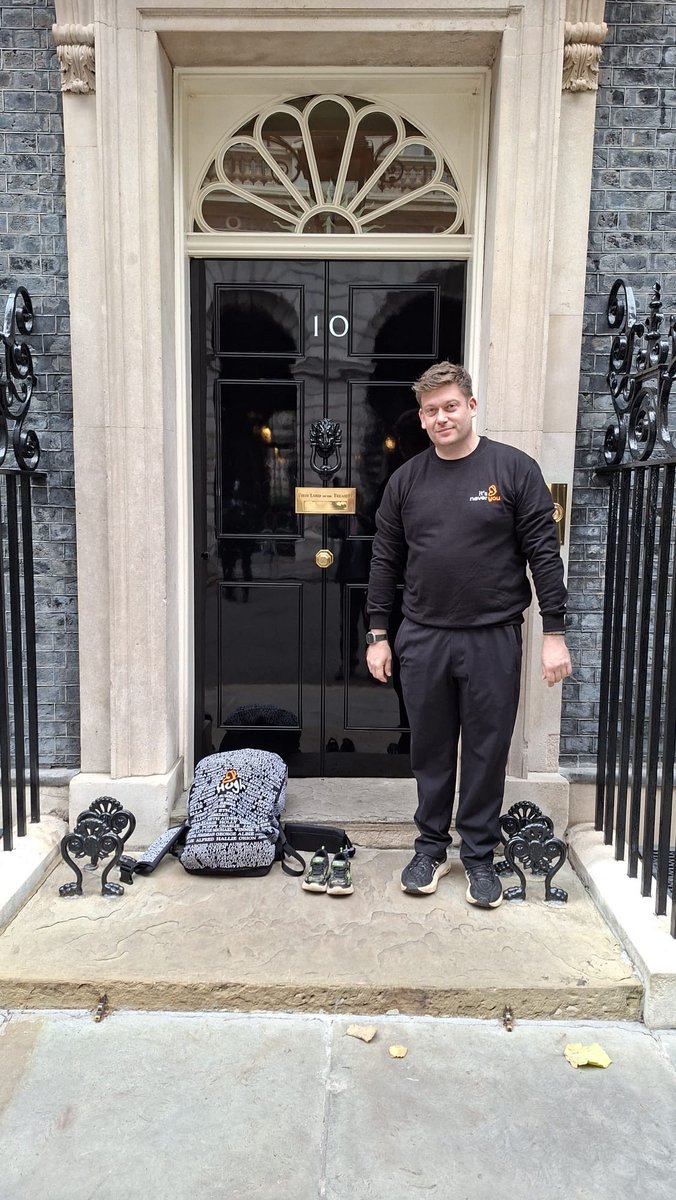 ItsNeverYou22's tweet image. My son died in 2021, I just walked 100kms with his weight and his shoes in my bag to @10DowningStreet to call for change in his name . Couldn’t be more proud of what I have achieved . 🦋 justgiving.com/page/cerimenai…