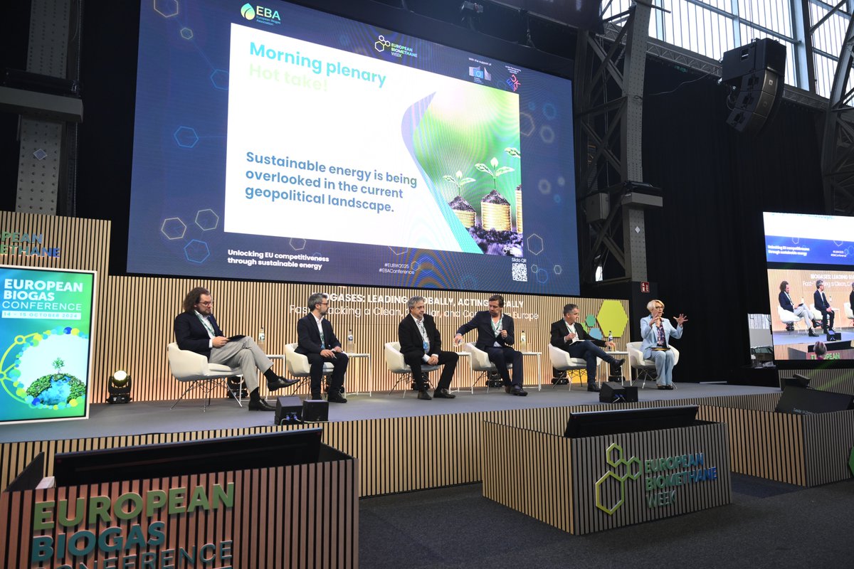 European_Biogas's tweet photo. #EBAConference | #Biogas &amp; #biomethane do more than power our energy system. They strengthen Europe’s industrial #competitiveness
By leveraging existing gas infrastructure, biogases reduce the need for costly new construction, cutting emissions while stimulating growth
#EUBW2025 https://t.co/GIlB3zzQoa