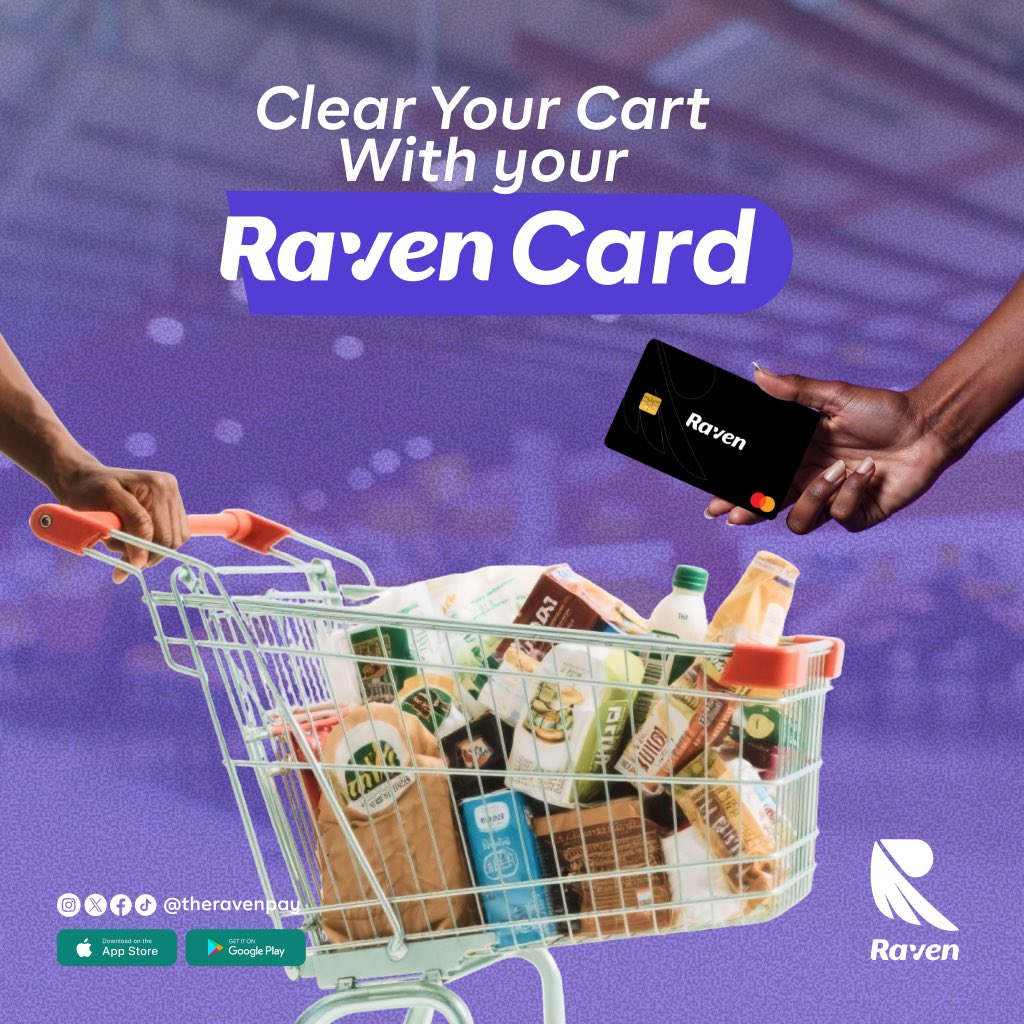 theravenpay's tweet image. Online shopping is sweet until that “card declined” message pops up 👀

With your Raven Card, you can keep checkout drama out of your life.

Get yours today!

#OwnOctober #RavenPay #EverydayBanking