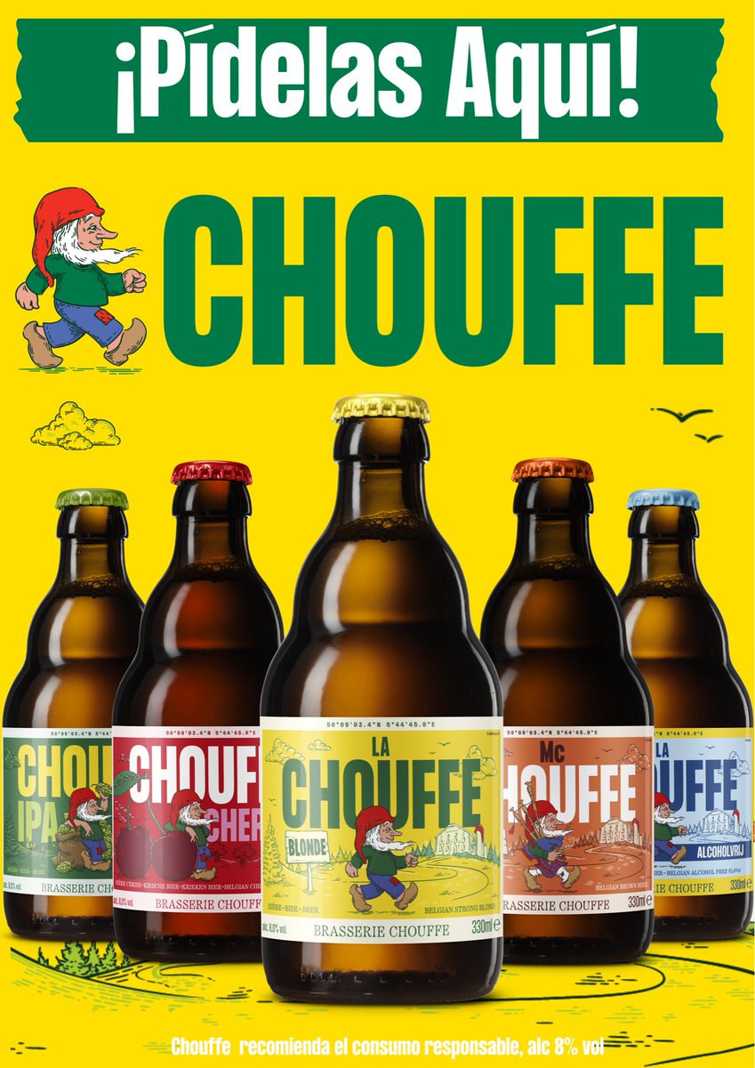🏆¡Comienza LA COPA CHOUFFE! 

📆 Desde 13/10 al 30/11.

🗼¡Vuelve el JENGA GIGANTE! 

🎨Taller de pintura. Pinta a Marcel CHOUFFE.

⁉️Trivial de cerveza.

🎃 Juawelin…

¡Acércate a probar una de las mejores cervezas del mundo! ¡Proost! 🍻

💭 Piensa en friki👾