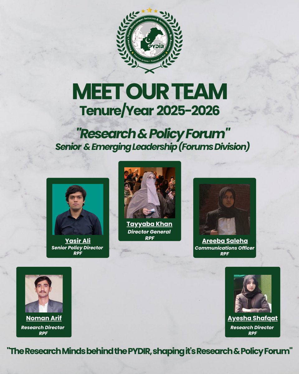 pydir_1505's tweet image. Meet our team for Tenure 2025/26 ready to lead, inspire, and make an impact. 🌟
#MeetTheTeam #Leadership #Team2025_26 #Innovation #Excellence