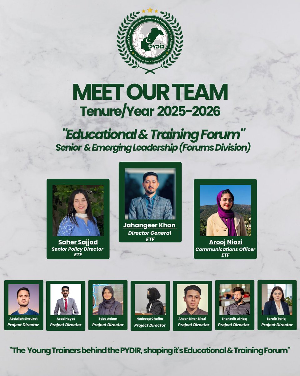 pydir_1505's tweet image. Meet our team for Tenure 2025/26 ready to lead, inspire, and make an impact. 🌟
#MeetTheTeam #Leadership #Team2025_26 #Innovation #Excellence