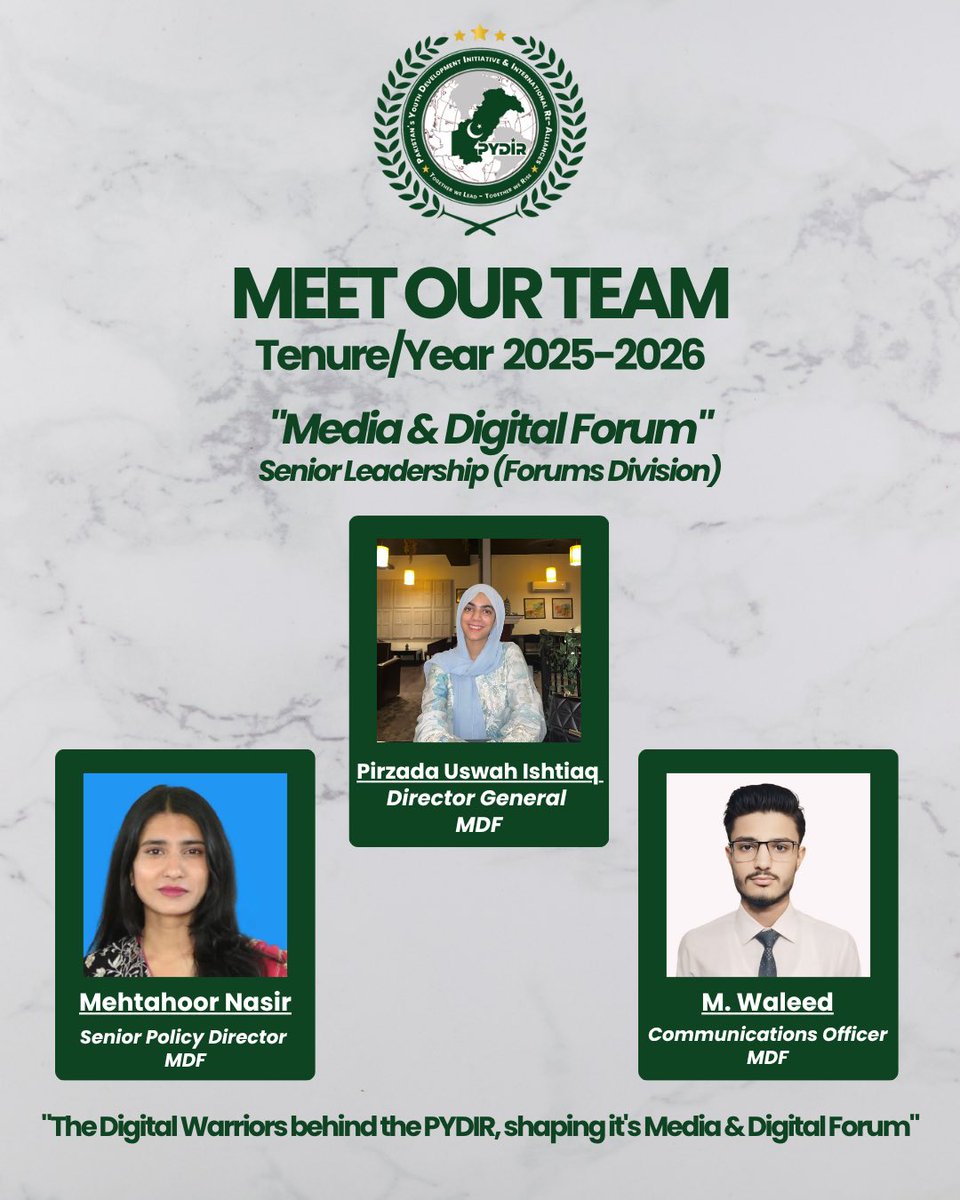 pydir_1505's tweet image. Meet our team for Tenure 2025/26 ready to lead, inspire, and make an impact. 🌟
#MeetTheTeam #Leadership #Team2025_26 #Innovation #Excellence
