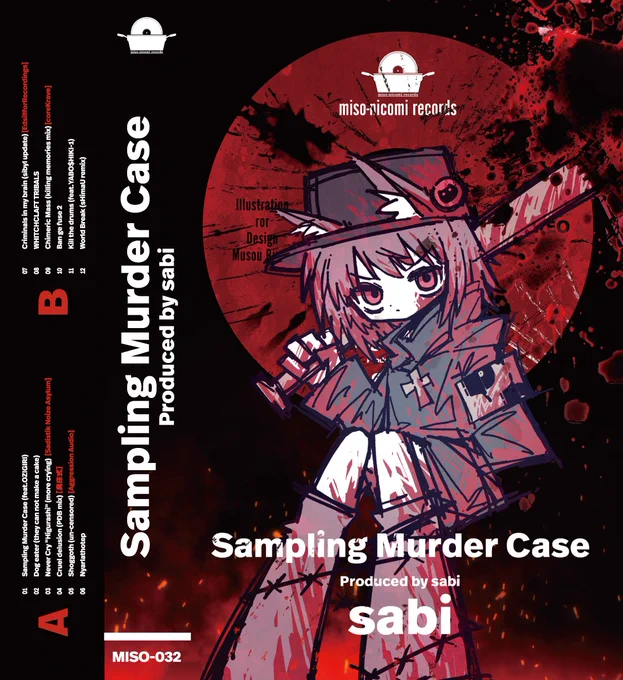 🐺おしらせ🦊

sabiくんの新譜「Sampling Murder Case」のデザインを、無想りんねが担当しました!

人生初のカセットテープデザイン!デカすぎます。よろしくお願いいたします 