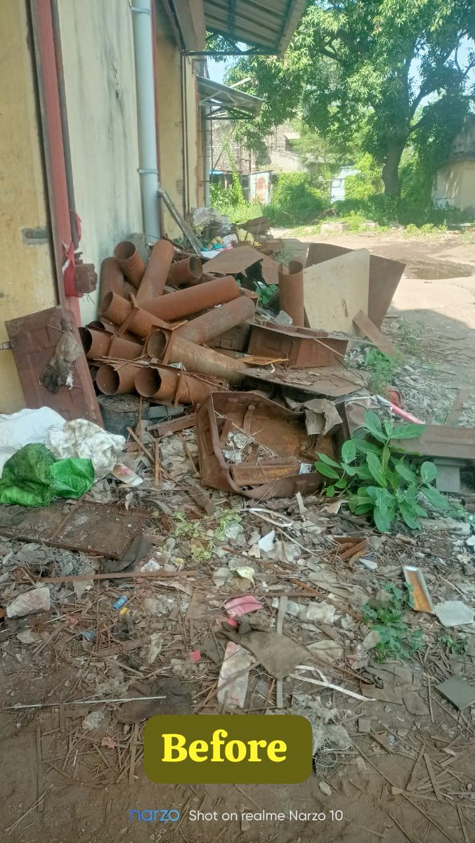 GM_OFBH_YIL's tweet photo. "CLEANLINESS DRIVE CONDUCTED ON 14.10.2025 BEHIND DRUM SHOP SECTION , ORDNANCE FACTORY BHUSAWAL"
#SwachhataHiSeva2025
#SanskarSwachhata
#SwabhavSwachhata
#Clean_India
#DefProdnIndia,@MoHUA_India ,@SpokespersonMoD
@YantraIndiaLtd ,#Swachhotsav2025 https://t.co/KIVT7W2rEz