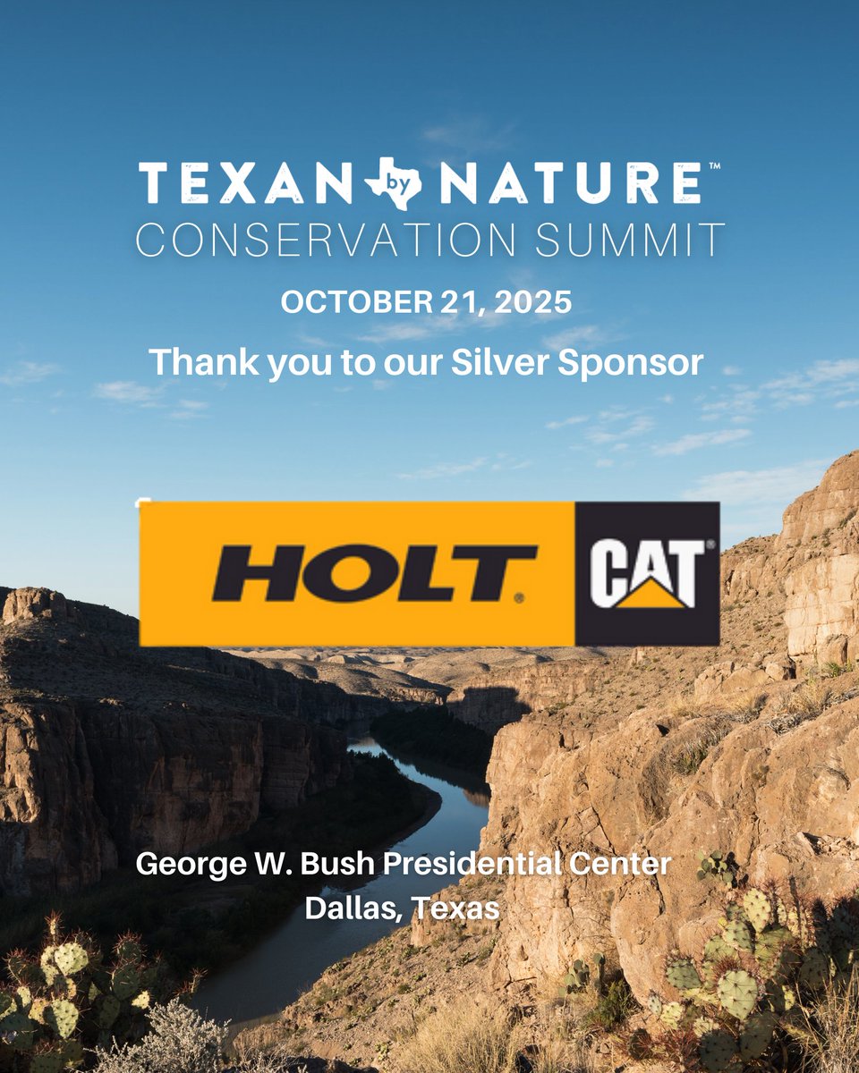 HOLT Group is proud to support the 2025 Texan by Nature Conservation Summit on October 21. As stewards of Texas' natural resources, we’re committed to advancing innovative solutions for sustainability and conservation. Join us in building a more resilient future.

#TexanByNature