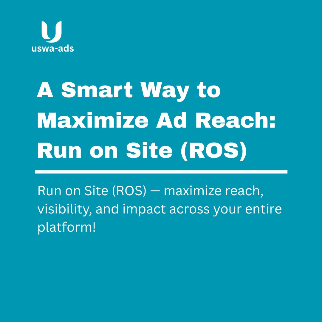 Uswa_Ads's tweet photo. 📘 Term of the Day: Run on Site (ROS)

#DigitalAdvertising #AdTech #GoogleAdManager #PublisherGrowth #OnlineMarketing #ProgrammaticAds #AdOperations #ROS #googleads https://t.co/PtPkj8LnIq
