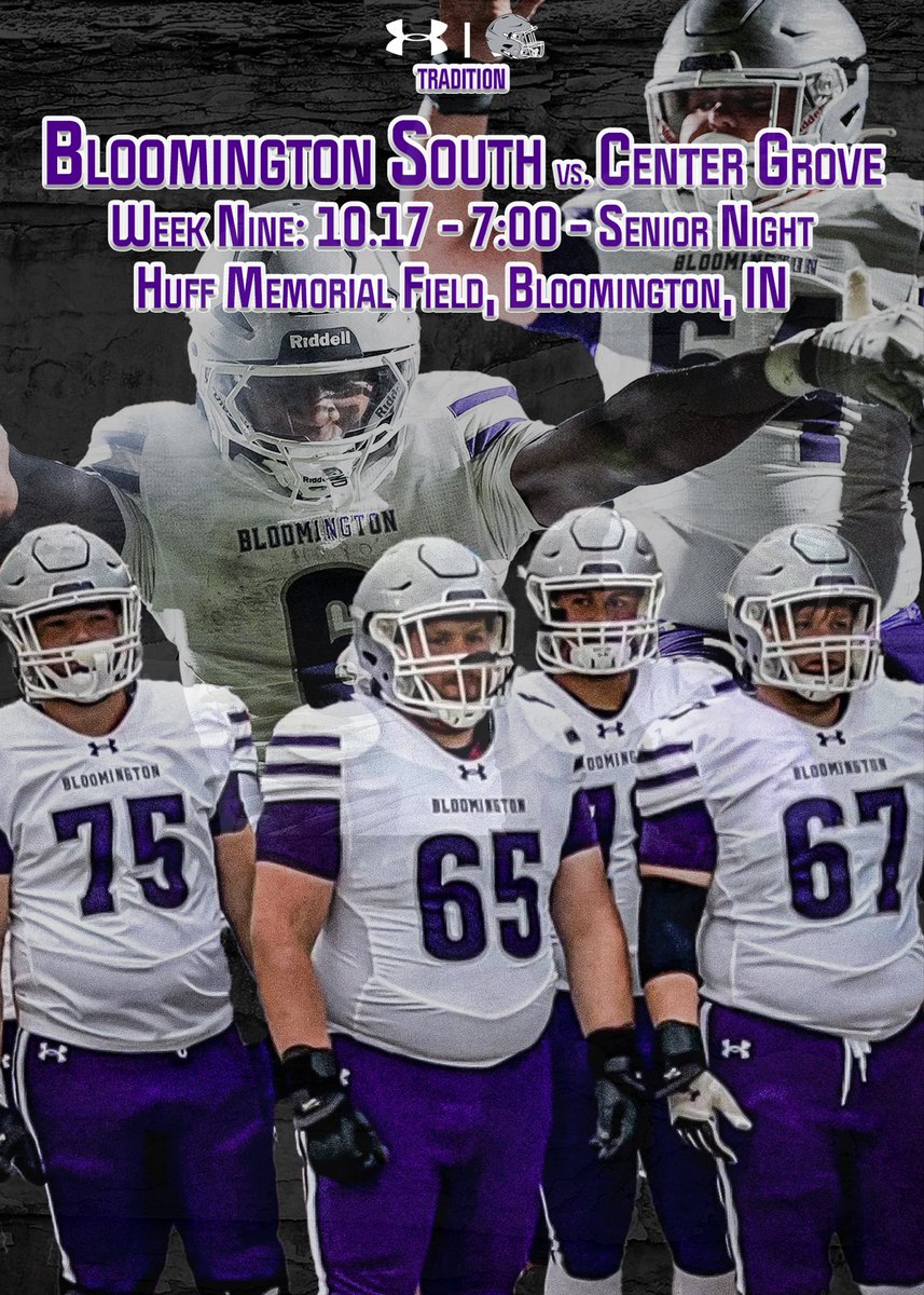 The Panthers host Center Grove on Senior Night in the first matchup between these two programs since 2009. GO SOUTH!

🗓️: 10/17
🏟️: Huff Memorial Field
🕢: 7:00
🎟️: tinyurl.com/SouthCGtix
📺: tinyurl.com/CGSouthStream
📻: WGCL 1370 AM/98.7 FM