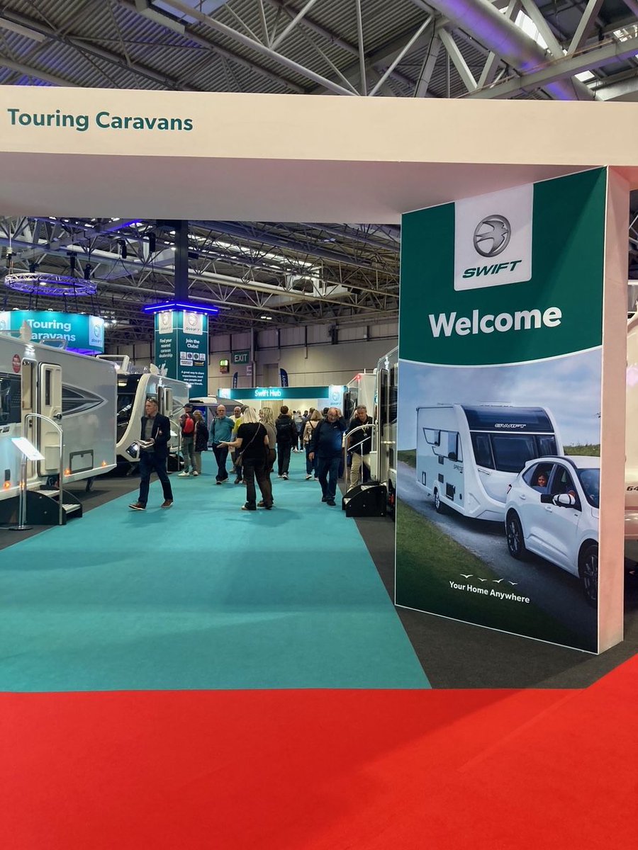 swiftgroup's tweet image. It&apos;s showtime 📸  Day one is off and we have a bustling stand already 😮 

Huge show exclusive offers just dropped here 👇

ow.ly/oPRE50XaZRV

Come and check the 2026 range out, we&apos;re here until Sunday, see you on the stand 🫡

#NECMotorhomeShow #NECCaravanShow…