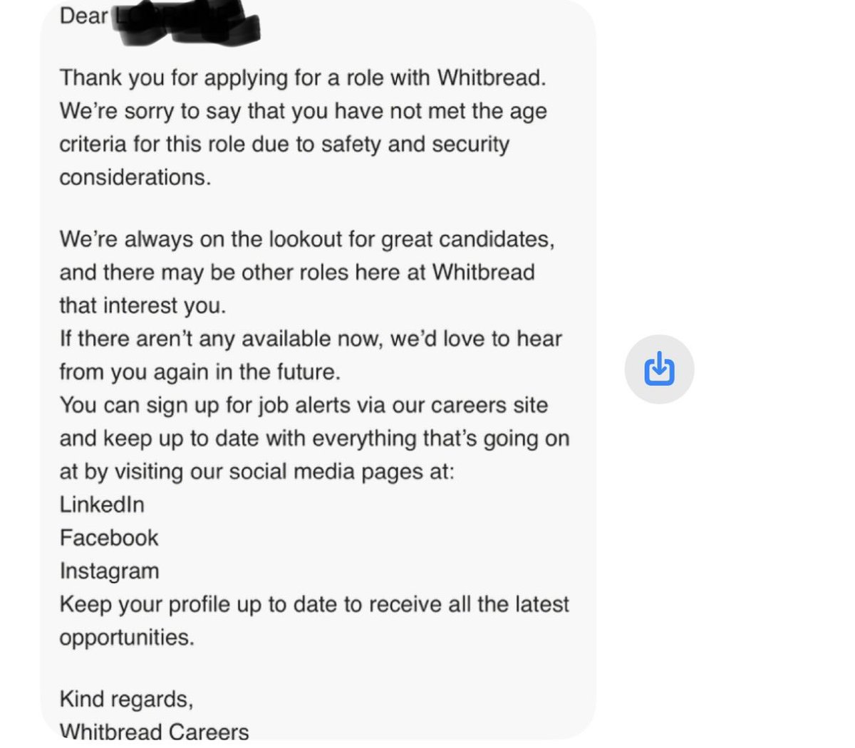 arhessey's tweet photo. So my 40-something partner is too old for a job with @premierinn as a front-of-house member of staff.  I’d love to see what my employment lawyer will make of this.  #agediscrimintation .  No maximum age was posted on the description. https://t.co/kSgfDYZHZX