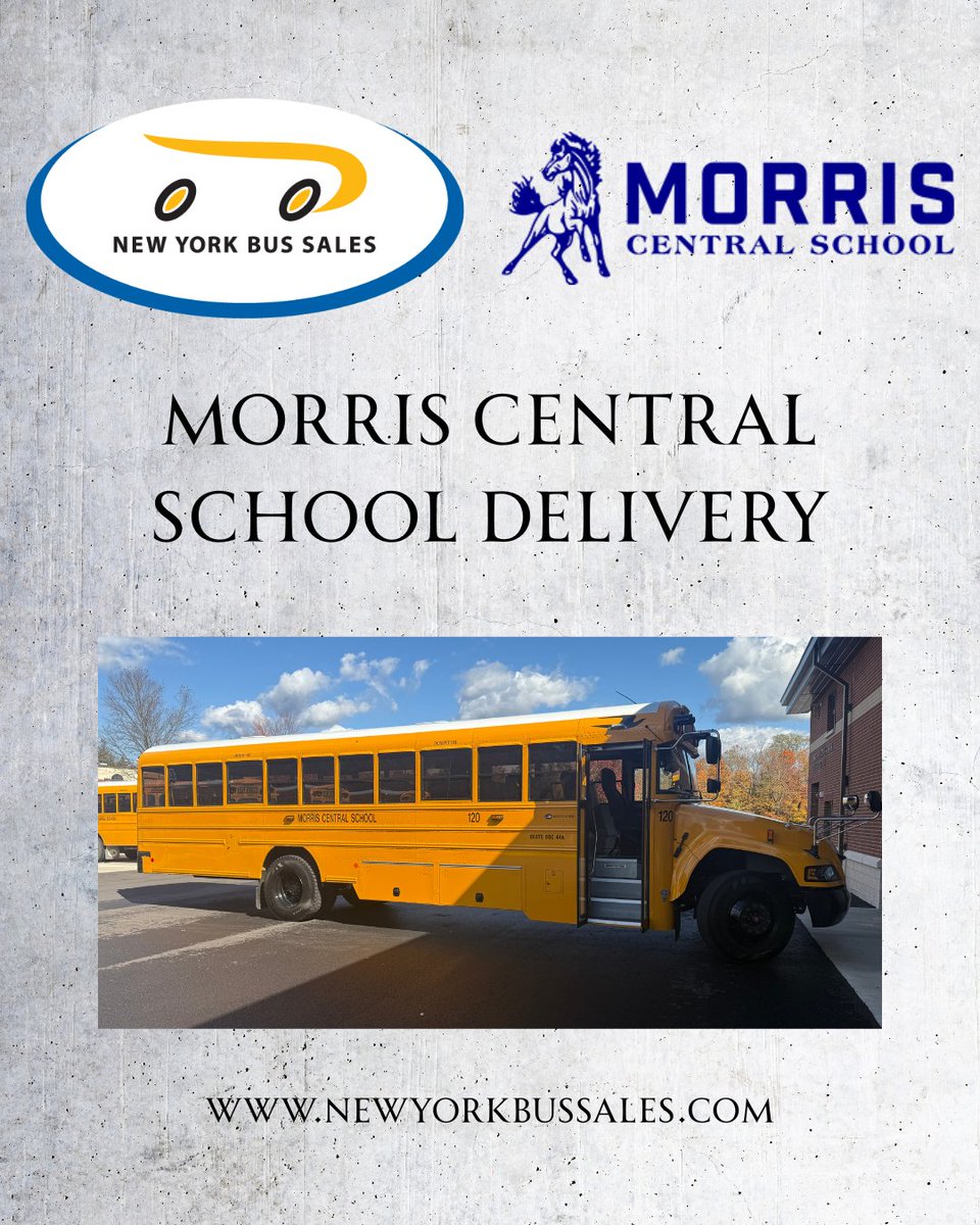 A big thank you to Morris Central School District for your trust and partnership! Wishing you many safe and reliable miles ahead with your new Blue Bird bus.💙💛

#delivery #bluebird #newbus #schoolbus #nybs