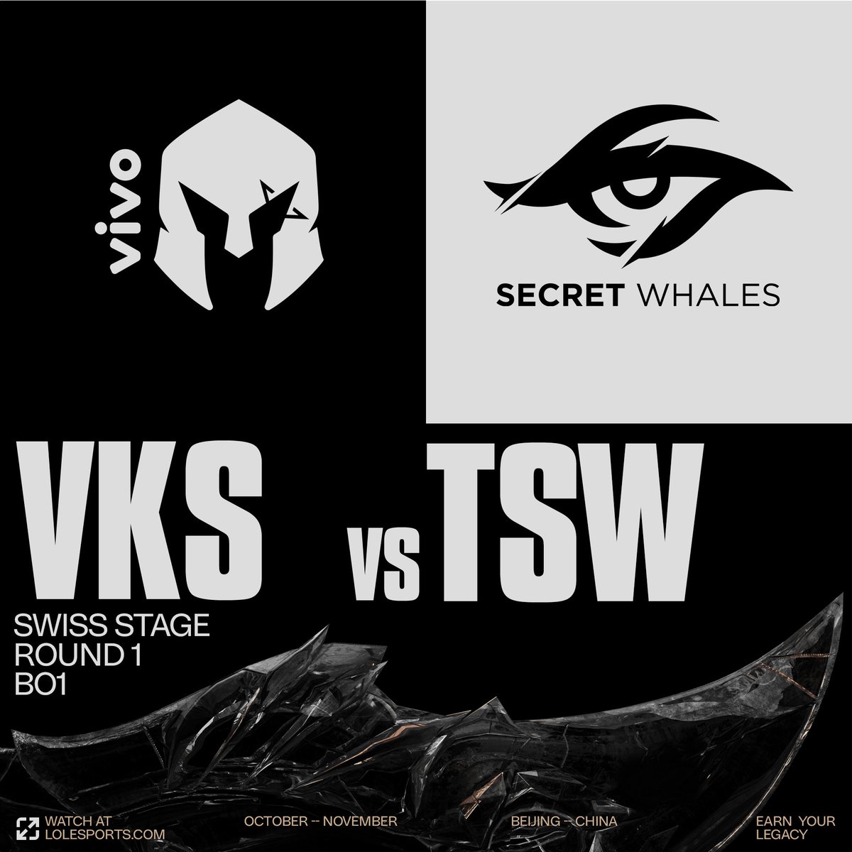 lolesports's tweet image. #WORLDS2025 SWISS STAGE ROUND 1 MATCHUP:

@VivoKeyd versus @teamsecret!