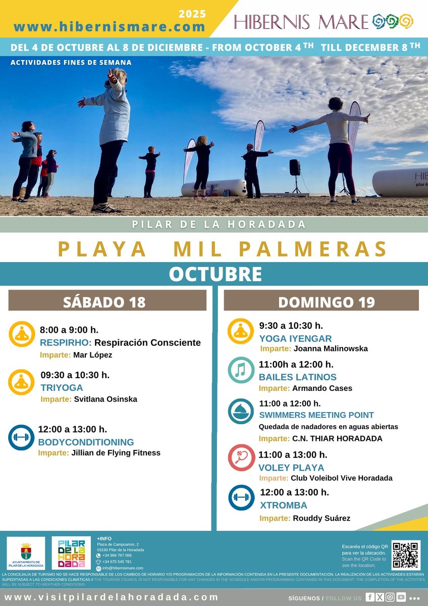 visitphoradada's tweet image. Hibernis Mare – Fin de semana 18 y 19 de octubre

🌊 ¡Prepárate para un fin de semana lleno de actividades en Hibernis Mare! 🌞

Los días 18 y 19 de octubre que viene cargadito de propuestas lúdico-saludables para todos 💪✨