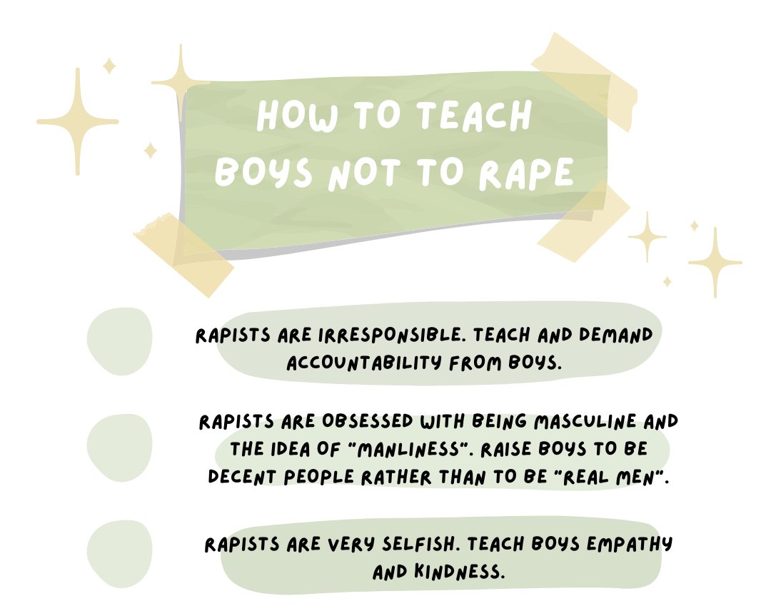 digitalkai's tweet photo. @IzzraifHarz How to teach boys not to rape 👇 https://t.co/kyjYmUDBQ6