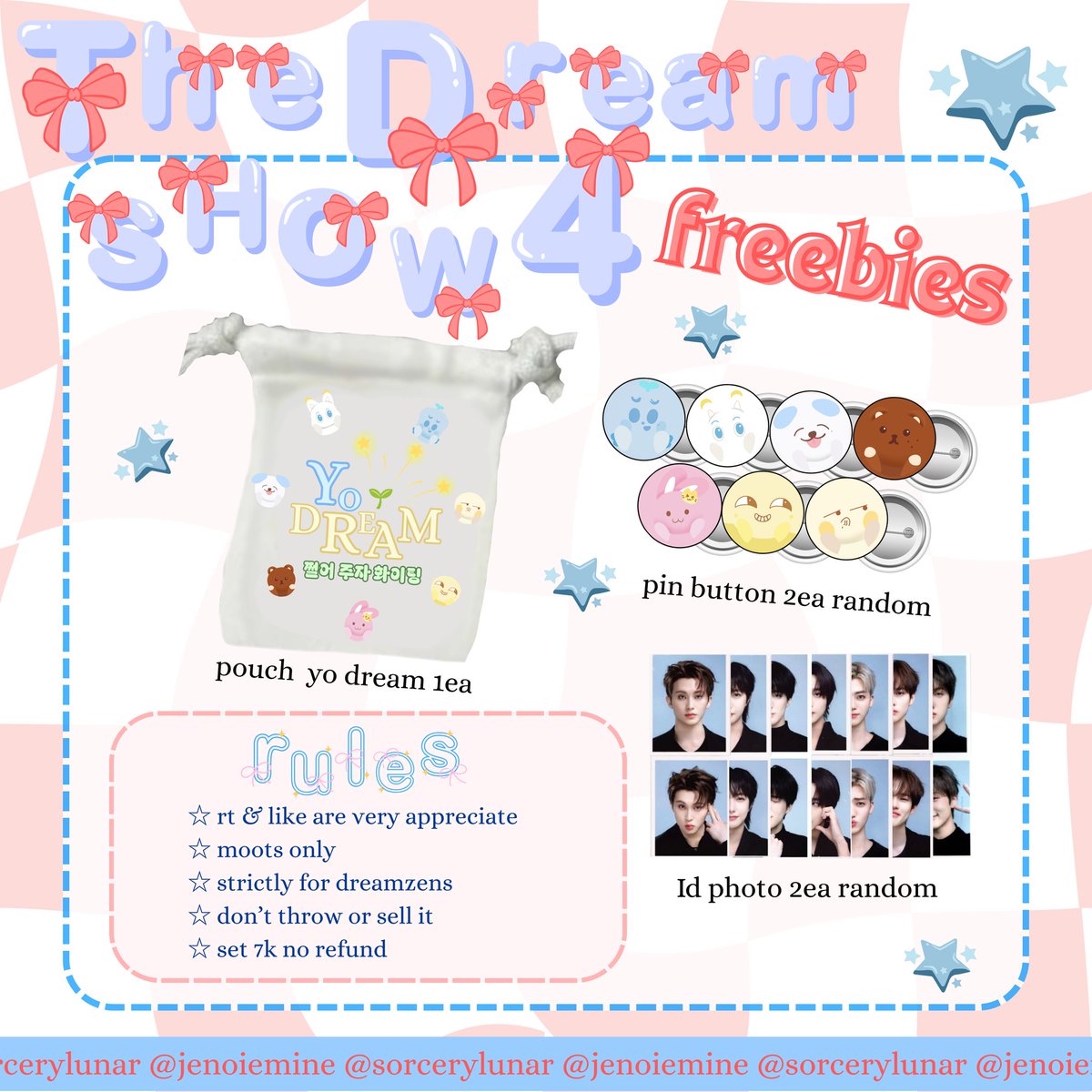 ₊⟡⋆ freebies special 1 month after TDS 4 in JKT by @sorcerylunar &amp; <a href="/jenoiemine/">adek alin calon S.S UI || rest.</a> ⋆⟡₊

≈ how to claim ≈
𖤐 like &amp; rt this tweet
𖤐 moots only (akun akan aku kunci) 
𖤐 link akan di share tanggal 11.11
𖤐 tulis usn X di note
𖤐 tag us if you get this freebies

‼️LIMITED QTY