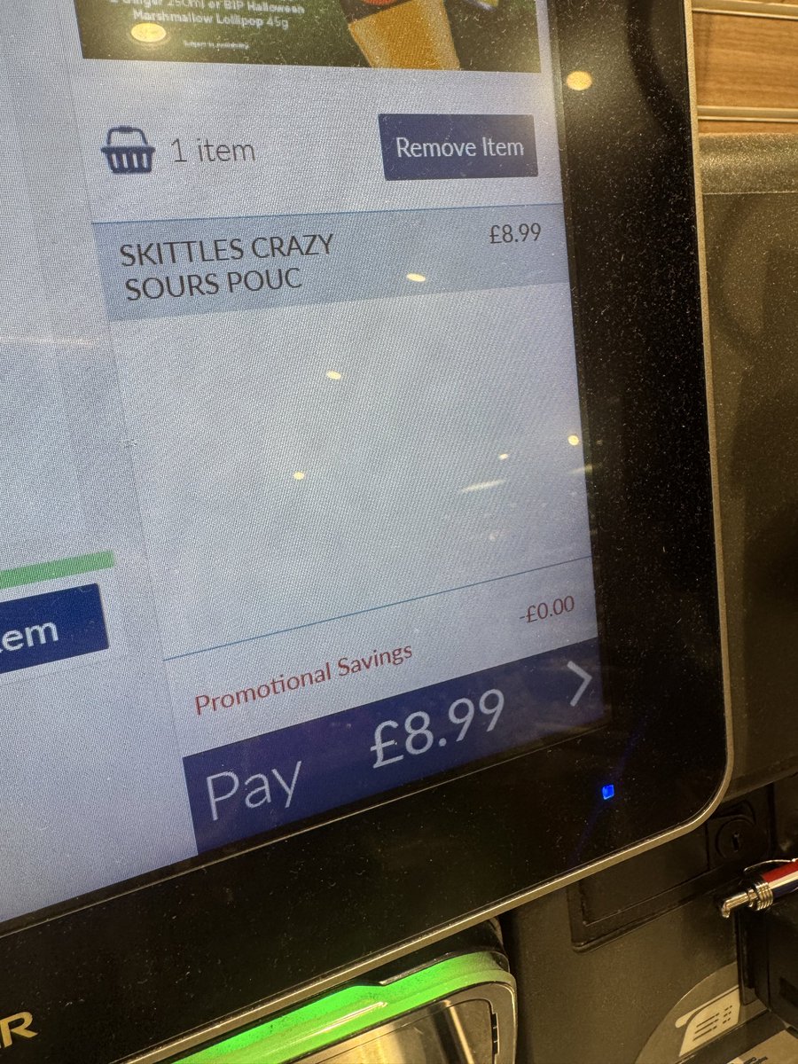 HannahRoseBee's tweet photo. @WHSmith in what world does anyone charge £8.99 for a bag of skittles that cost about 3 quid in Tesco???? Left them at the till and walked away lol https://t.co/EEX7SFpAXQ