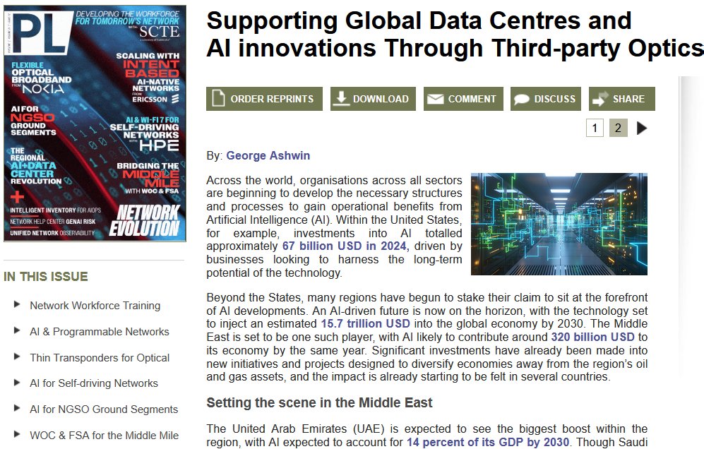 PipelineWire's tweet image. #AI and #datacenter global growth markets and investments are discussed in this #Pipeline magazine article from @AddOnNetworks ow.ly/A73g50XaPAp. See where investments in AI and data centers are growing around the world.