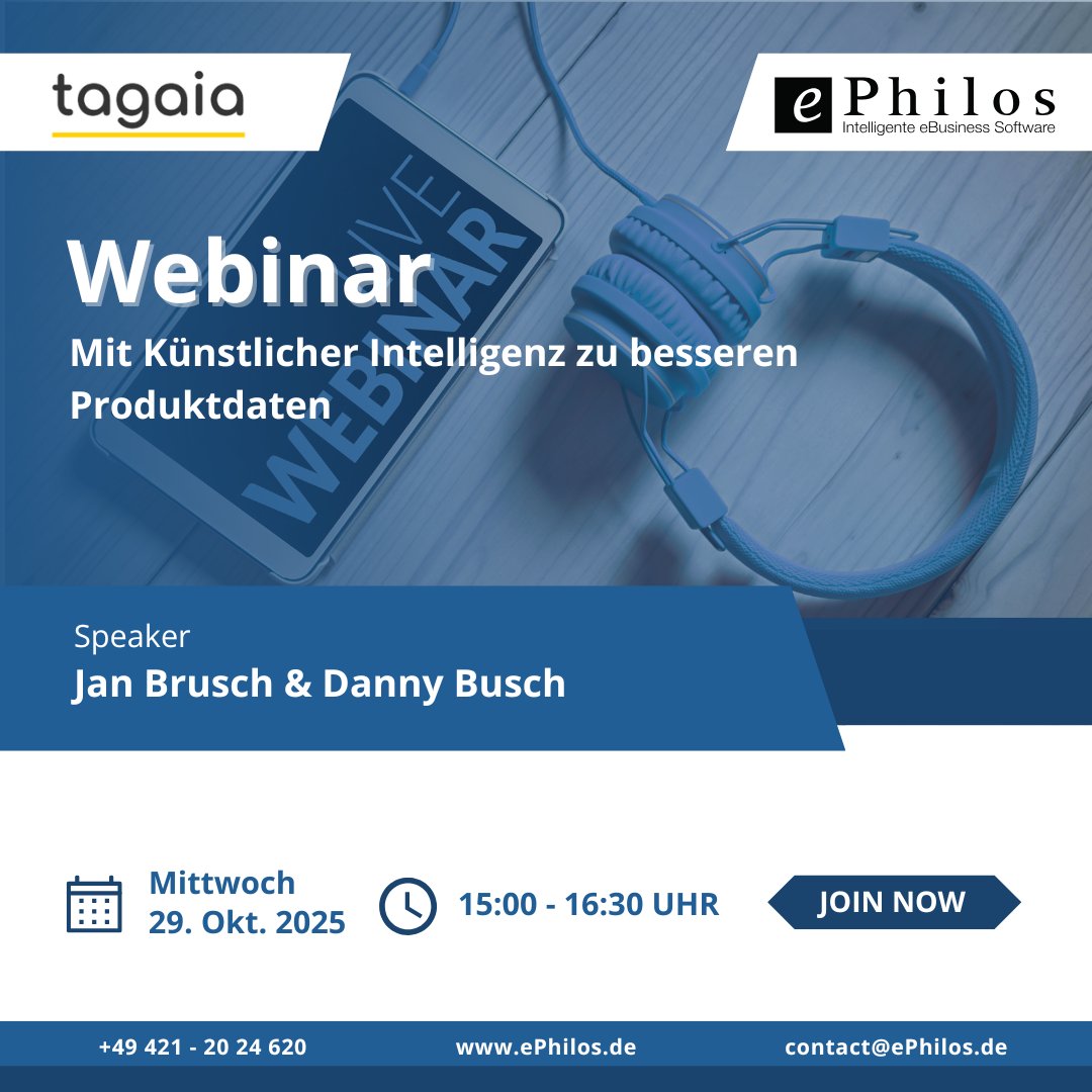 🔍 Wie hilft KI bei der Pflege von Produktdaten?

📅 29. Okt. 2025 | 💻 Online
🧠 Themen: agentische KI, semantische Suche &amp; mehr

👉 Jetzt anmelden: linkedin.com/events/7383449…

#KI #Einkauf #Webinar #Produktdaten #DigitalerEinkauf #Beschaffung #DataQuality #KünstlicheIntelligenz