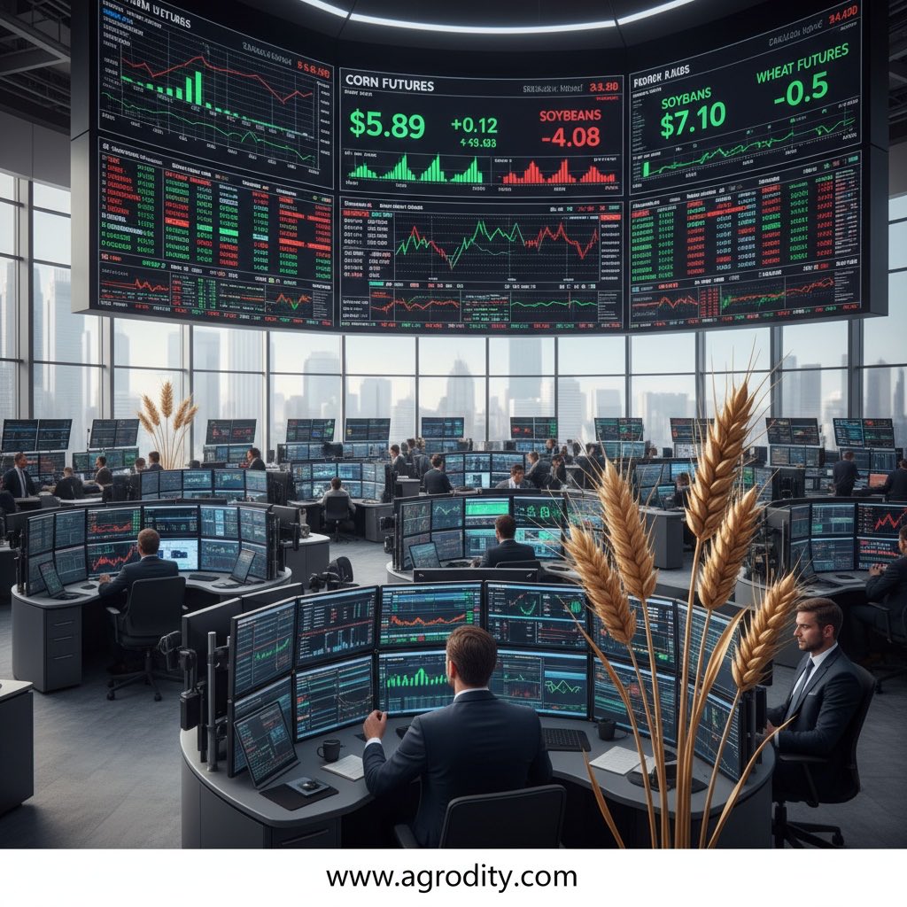 📉 GRAIN MARKETS UNDER PRESSURE | Oct 14

Futures hit multi-week lows as China escalates trade war:
• Corn: -¼¢ (6-week low);
• Soybeans: -4½¢ (2-week low);
• Wheat: -3½¢ (5-year low).

🇨🇳 China sanctions U.S. shipping units;
🛢️ Crude drops to $57.68/barrel;
🐄 Cattle futures