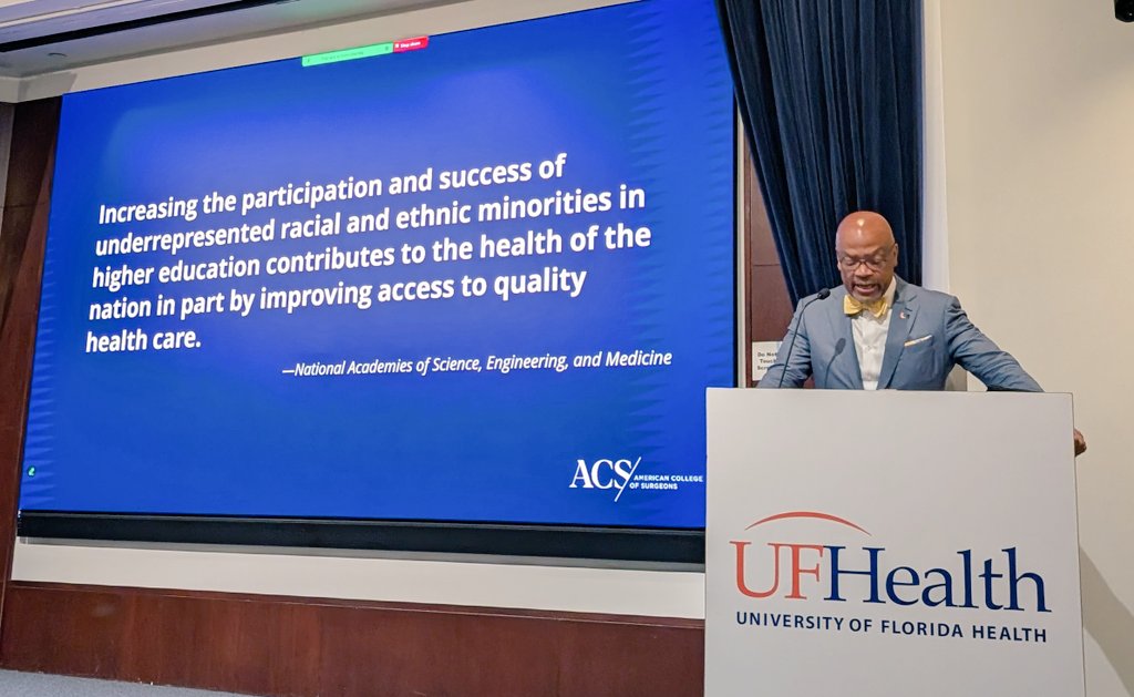 ErinMMobley's tweet photo. 📢📢 Happening now at @UFMedicineJax 👇
@UFJaxSurg #VisitingProfessor Dr. @HenriFordMD from @umiamimedicine is presenting  #GrandRounds 👉 #Leadership in American Surgery: Imperative for #InclusiveExcellence
🏥⚕️🥼🩺 https://t.co/PltgR5G8wE