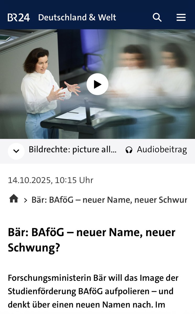 NicoleGohlke's tweet image. Das BAföG ist kein Stipendium - sondern ein Rechtsanspruch auf eine staatliche finanzielle Absicherung für Studierende, die es benötigen.
Das ist kein Nice-to-have, sondern Must-have!
Wer BAföG als Stipendiensystem umetikettieren will, hat keines seiner Probleme verstanden.