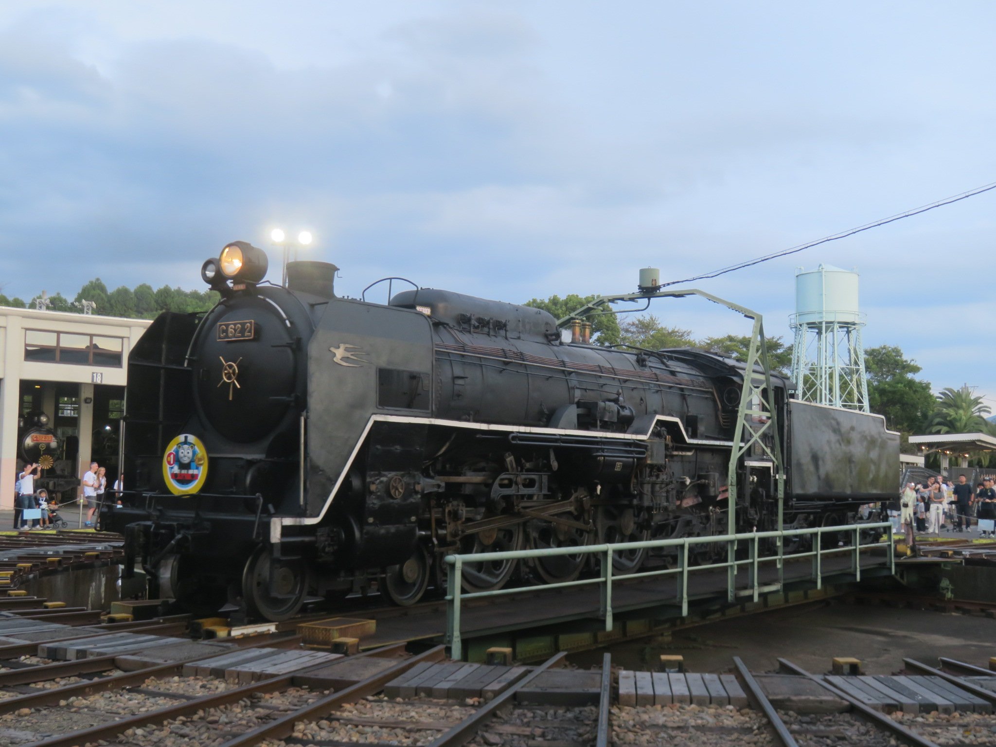 E67 蒸気機関車型灰皿 電子音信号 踏切信号機 E67 蒸気機関車型灰皿