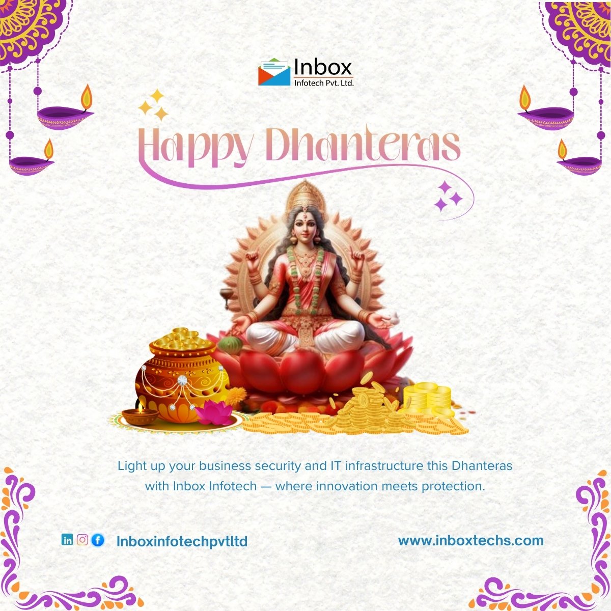 InboxPvtLtd's tweet image. 𝐆𝐨𝐥𝐝 𝐬𝐡𝐢𝐧𝐞𝐬 𝐟𝐨𝐫 𝐚 𝐰𝐡𝐢𝐥𝐞 — 𝐛𝐮𝐭 𝐬𝐞𝐜𝐮𝐫𝐞 𝐭𝐞𝐜𝐡 𝐬𝐡𝐢𝐧𝐞𝐬 𝐟𝐨𝐫𝐞𝐯𝐞𝐫. ⚡

Inbox Infotech wishes you success that’s safe, scalable, and shining bright. ✨

#InboxInfotech #DhanterasCelebration #TechSecurity #DigitalWealth #ITInnovation