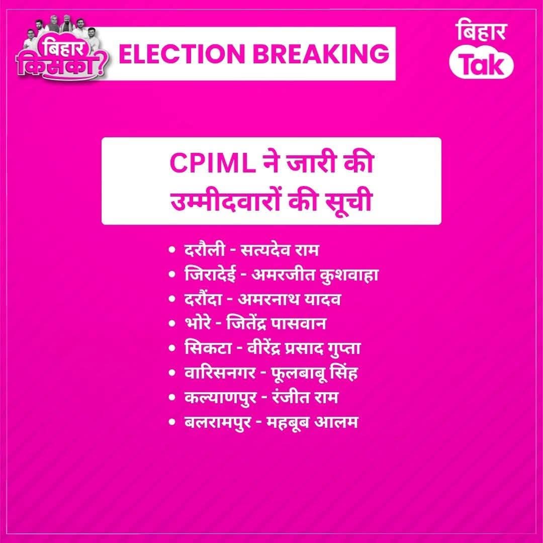 rajniti_byheart's tweet image. महागठबंधन में माले ने 18 सीटों पे प्रत्याशी की घोषणा कर दी हैं।

#CPI_ML @cpimspeak