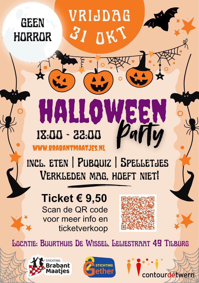 #TegenEenzaamheid Werk jij met jongeren, volwassenen en/of ouderen? Delen in netwerk zou tof zijn! OF vind je het zelf leuk om aan te sluiten? 🎃 Gaat dat zien: 𝐇𝐚𝐥𝐥𝐨𝐰𝐞𝐞𝐧𝐢𝐧 𝐓𝐢𝐥𝐛𝐮𝐫𝐠! 🎃

Link om aan te melden en delen:
shop.brabantmaatjes.nl/product/hallow…

Retweet=tof!