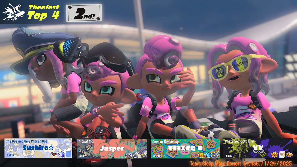 InkSlip2024's tweet image. Sit tight for this photoshoot! Everyone we have MVP pictures to deliver going back to the beginning of this year. Starting with our Frostyfest MVP pictures! ✨️ #Splatfest