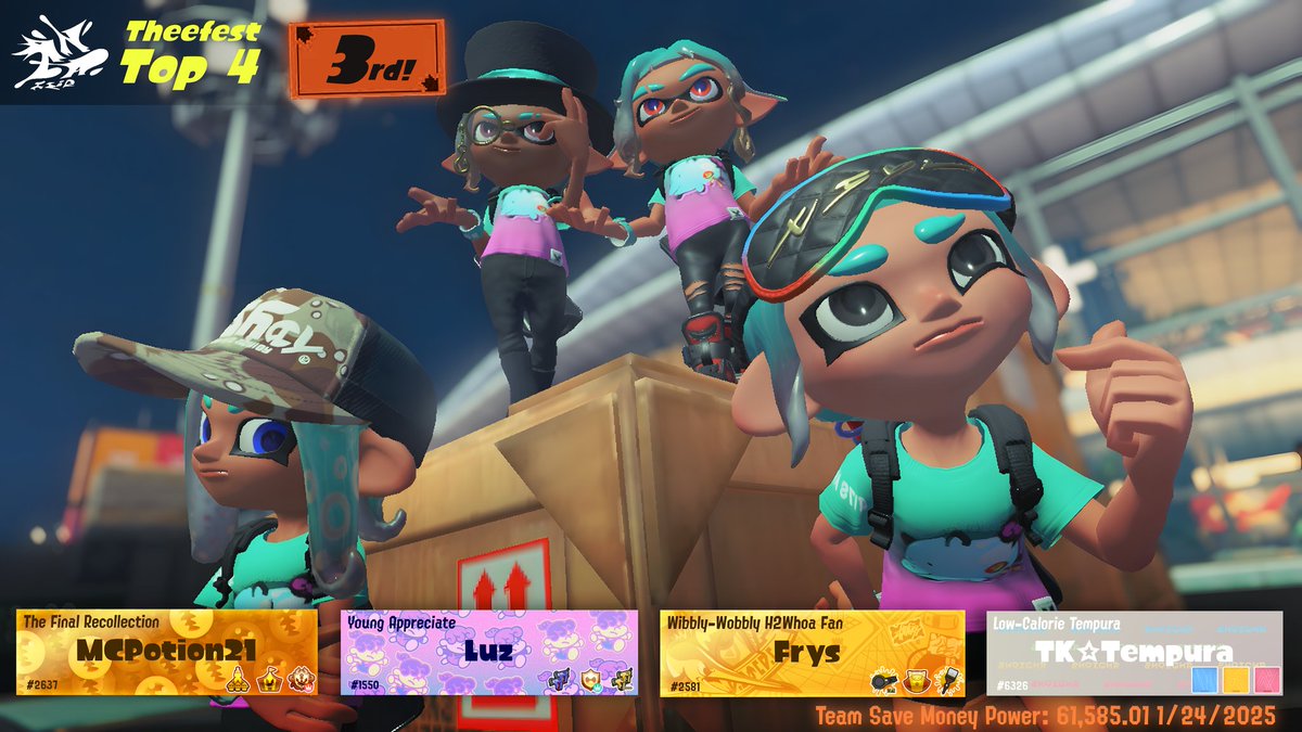InkSlip2024's tweet image. Sit tight for this photoshoot! Everyone we have MVP pictures to deliver going back to the beginning of this year. Starting with our Frostyfest MVP pictures! ✨️ #Splatfest