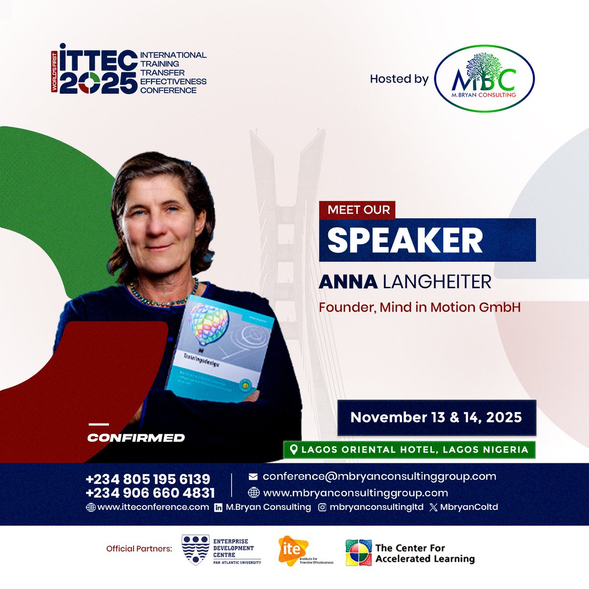 MbryanColtd's tweet image. Meet Anna Langheiter - Founder of Mind in Motion GmbH &amp;amp; Training Design Expert with 20+ yrs experience in L&amp;amp;D, experiential learning &amp;amp; AI in training.

Author of “Training Design” (2018).

#LDCulture #TrainingDesign #AIinLearning #TransferEffectiveness