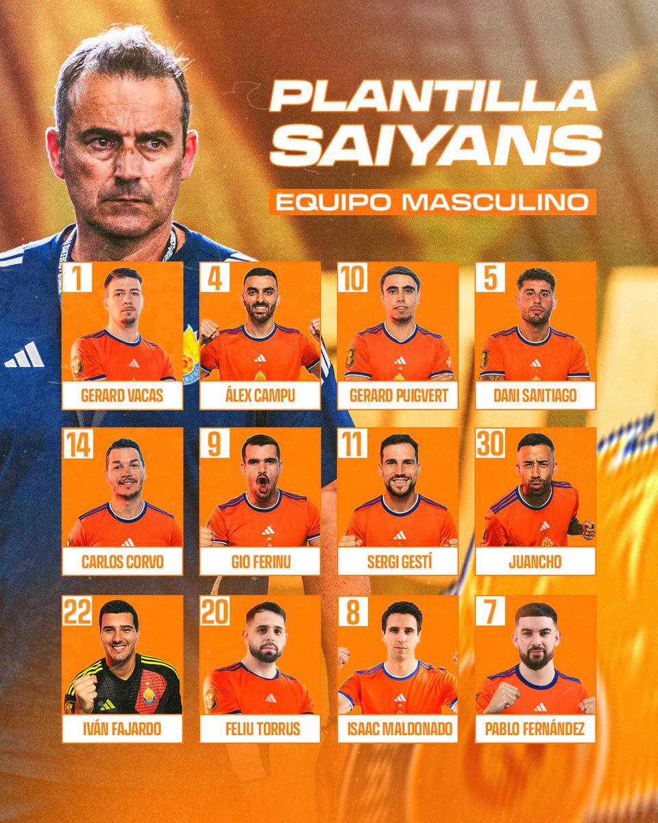 🧡 𝐒𝐀𝐈𝐘𝐀𝐍𝐒 - 𝐊𝐈𝐍𝐆𝐒 𝐂𝐔𝐏 𝐄𝐔𝐑𝐎𝐏𝐄 💙

Ya está aquí nuestra squad completa de los Saiyans para esta Kings Cup Europe 👑

¿A que jugador tienes más ganas de ver en acción? 😏👇

#vamossaiyans🧡💙