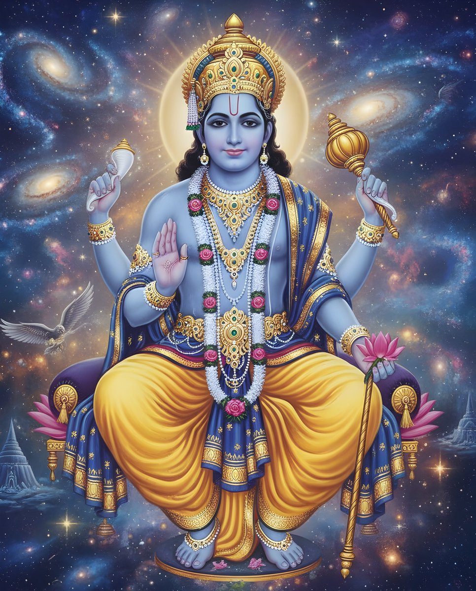 KhushiVibesX's tweet photo. श्रीहरि की भक्ति में जीवन सरल और सुखमय बनता है। उनका नाम जप, प्रेम और भक्ति सभी कष्ट मिटा देता है। https://t.co/XIRRfm4lLY