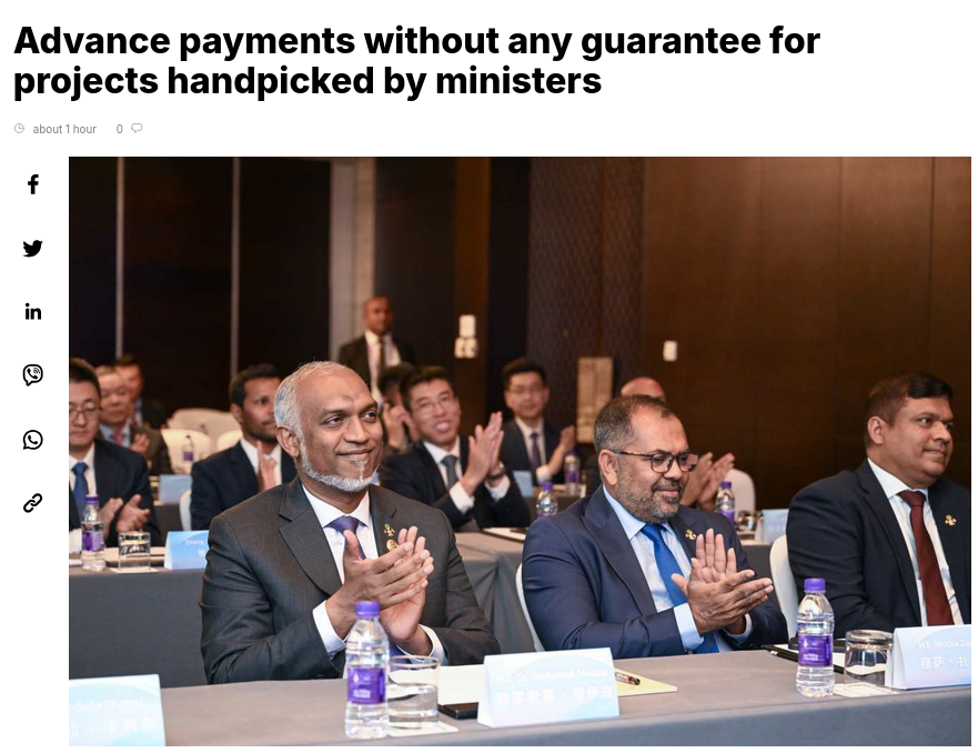 Advance payments without any guarantee for projects.