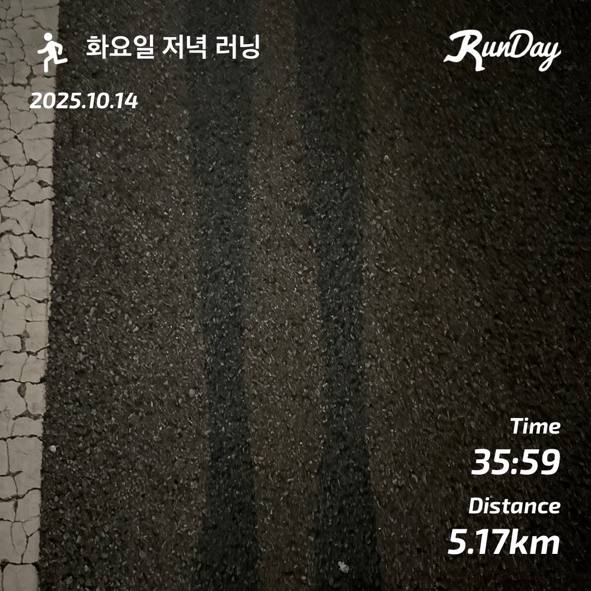 비가 안 와서 달렸어요 〰