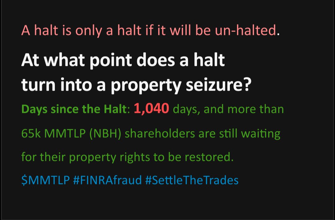 Talk is cheap <a href="/RepRalphNorman/">Rep. Ralph Norman</a> #SECfraud #FINRAfraud continue to destroy lives while those w/power to help won't stand strong to fight for us.
- Days since U3 halt: 1,040
- Christmases lost: 3 w/ a fourth almost here
$MMTLP #SettleTheTrades

 foxbusiness.com/video/63437468… #FoxBusiness
