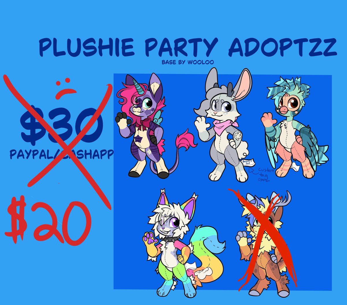 Someone buy my adopts lmao I’m tryin to get some money together for therapy before I lose my insurance. 

My monthly bill goes from $100 to $500+ if I don’t get married in the next like few months because they’re taking ACA away.