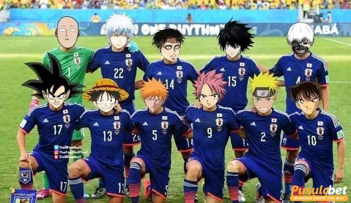 TrollFootball's tweet image. Japan team in the 2nd half against Brazil