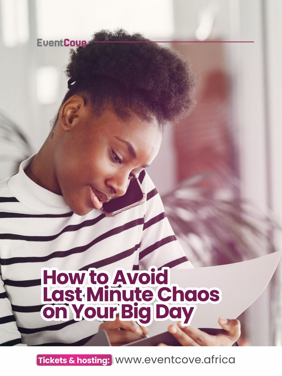 eventcoveafrica's tweet image. You know that moment when everything should be going smoothly, but the MC is missing, the cake just arrived, and your decorator is still “on the way”? 😭

Save this for your next event (or send it to your planner friend right now).

#EventCove #EventPlanningTips #SmartEvent