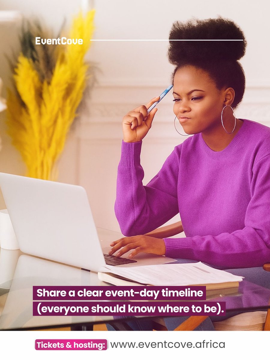 eventcoveafrica's tweet image. You know that moment when everything should be going smoothly, but the MC is missing, the cake just arrived, and your decorator is still “on the way”? 😭

Save this for your next event (or send it to your planner friend right now).

#EventCove #EventPlanningTips #SmartEvent