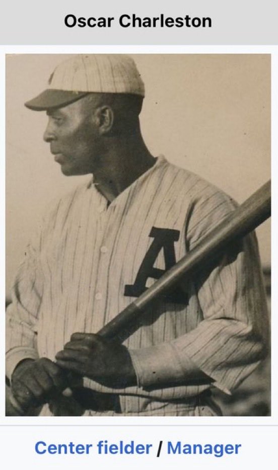 Jazzieeiswhoiam's tweet image. #OTD Oscar McKinley Charleston (Oct 14, 1896 - Oct 5, 1954). Center fielder and manager in Negro League baseball. Over his 43yr baseball career, Charleston played or managed with more than a dozen teams, including the Homestead Grays and the Pittsburgh Crawfords, Negro League…