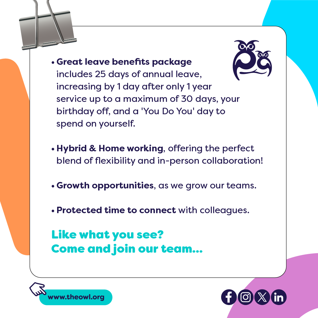 TheOwlCentre's tweet photo. 🦉 We’re hiring! 🦉

The Owl Centre is looking for Highly Specialist Autism Assessors - both Associate &amp; Employed roles.

If you’re ADOS-2 trained with 12+ months’ diagnostic experience, come and join our Neurodiversity team.

https://t.co/mphzfIMRFW 
🦉 https://t.co/CalO7ejAmQ