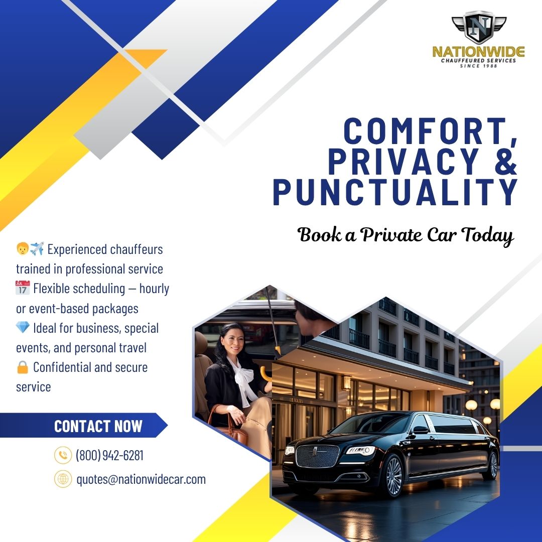 nationwidecar20's tweet image. Need a reliable Private Car Service Near Me?
📞 Call/Text: (800) 942-6281
 📧 Email: quotes@nationwidecar.com
Visit: bit.ly/3CqmjHH
#PrivateCarServiceNearMe #NationwideCar #LuxuryTransport #ChauffeurService #VIPTravel #EventTransportation #ProfessionalChauffeur