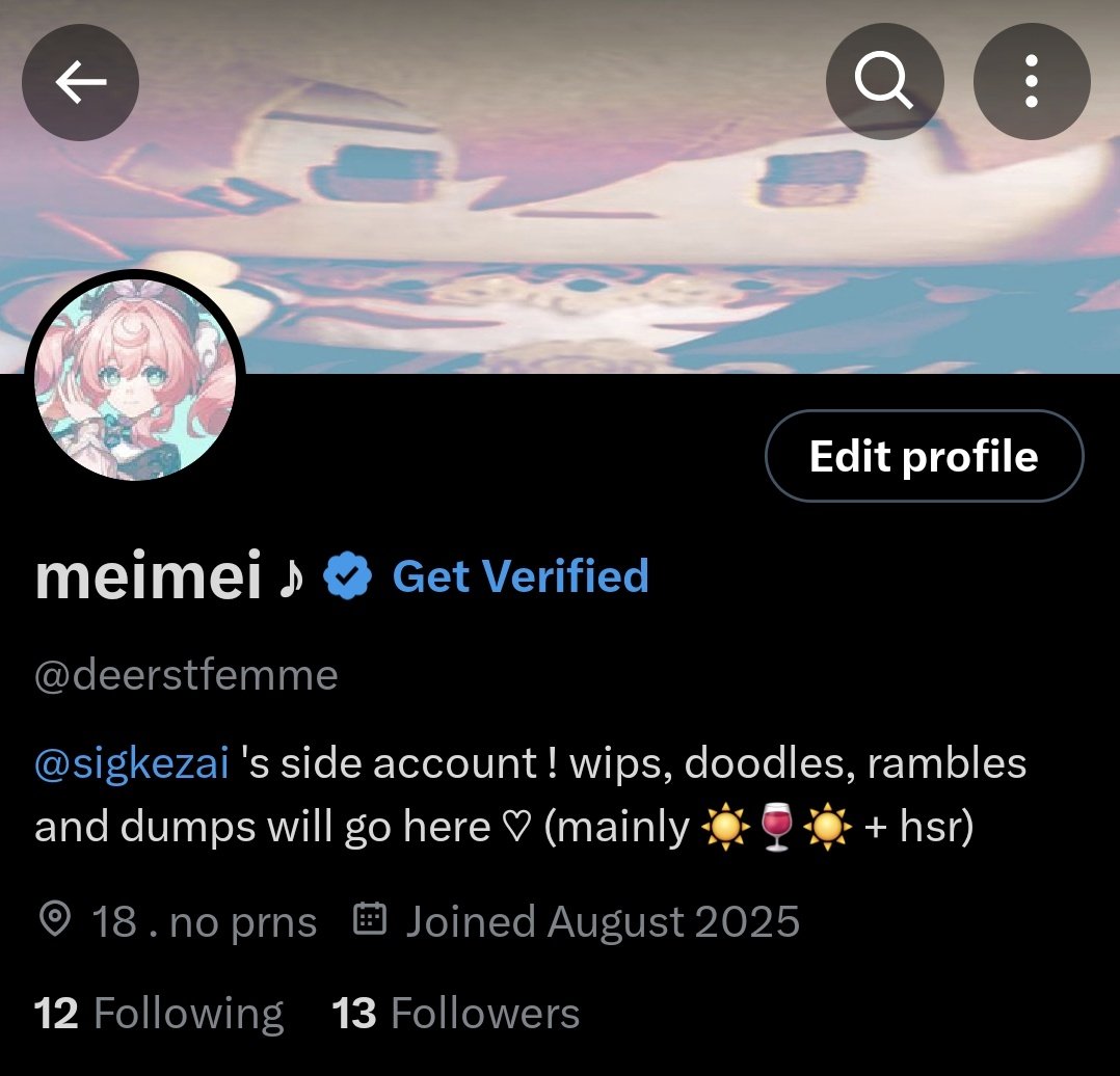 reminder that i do have an alt that i want to make more active so... <a href="/deerstfemme/">meimei ♪</a> thinking of keeping this as my genshin acc and making that my hsr acc